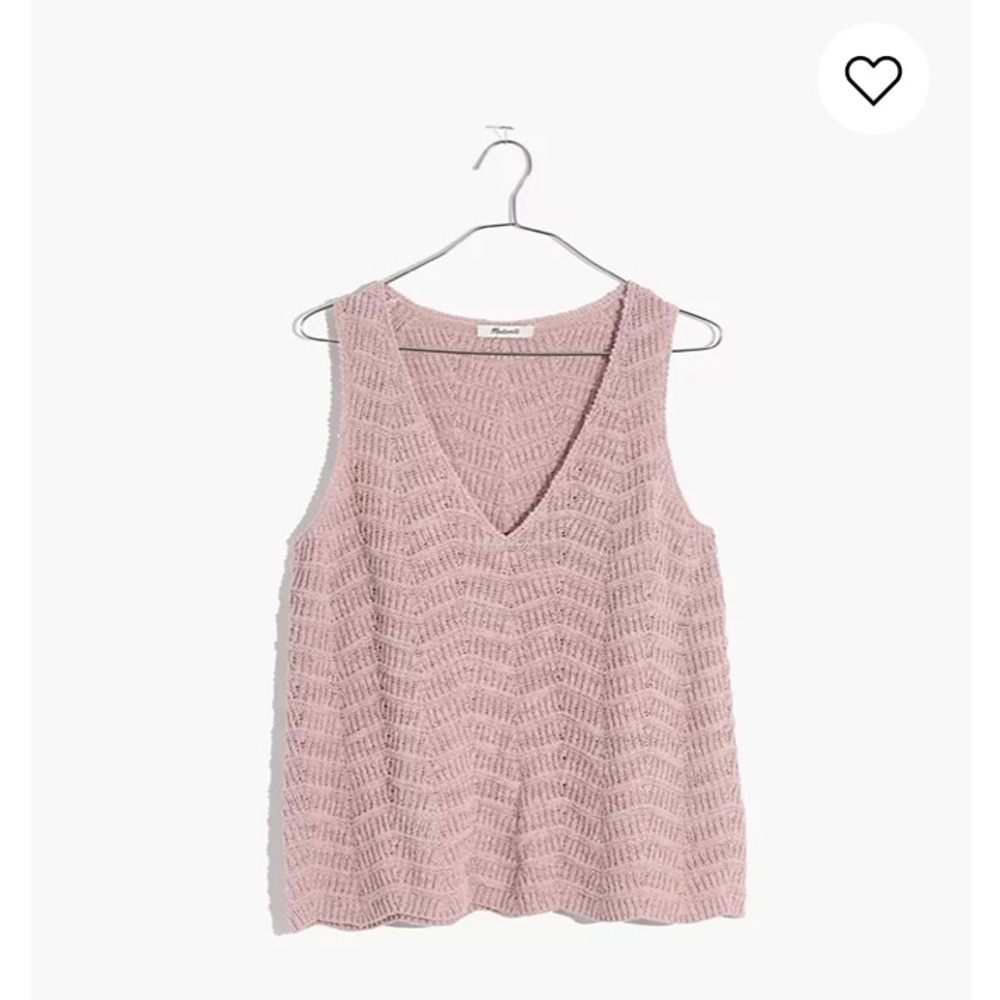 Madewell Sleeveless Sweater top, mauve XXS ✨Final Price